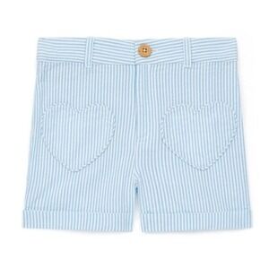 Bonton Kids Farah Striped‎ Heart Pocket Shorts Blue White Size 4